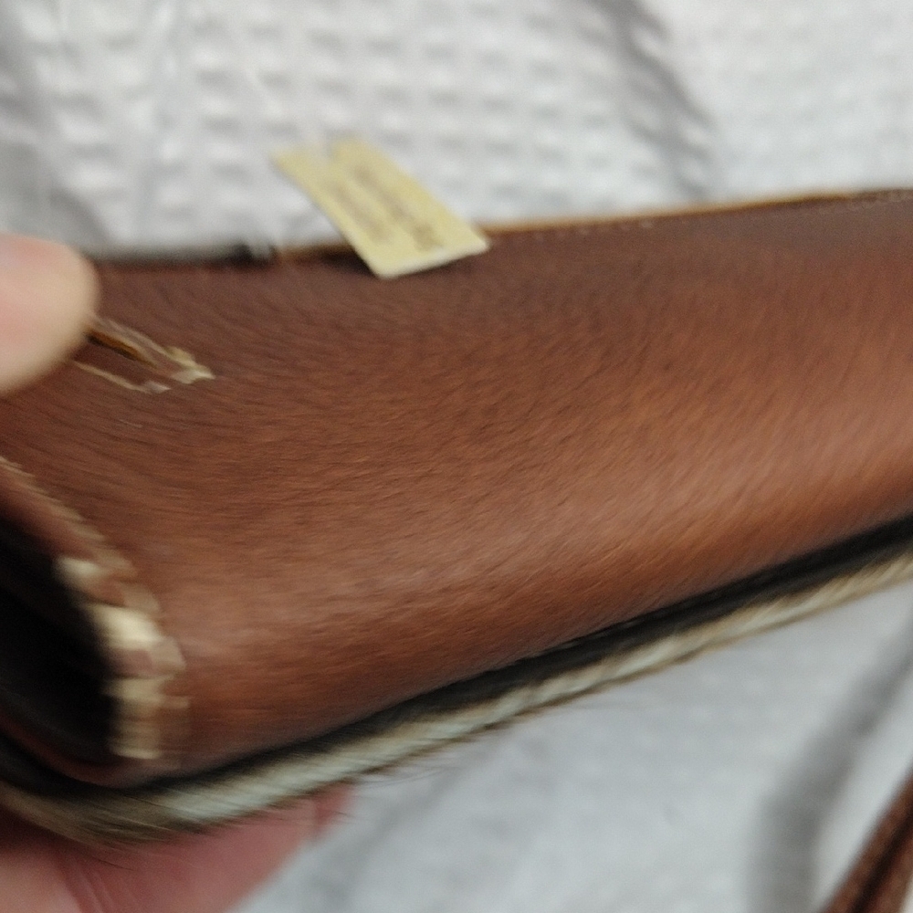 Trinity Ranch Leather Wallet With Calf Hair And Dustbag - Picture 6 of 9